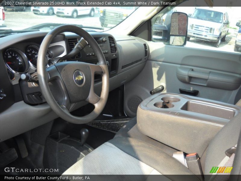 Summit White / Dark Titanium 2007 Chevrolet Silverado 2500HD Work Truck Extended Cab 4x4