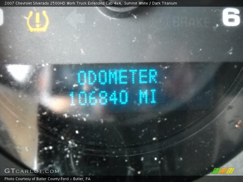 Summit White / Dark Titanium 2007 Chevrolet Silverado 2500HD Work Truck Extended Cab 4x4