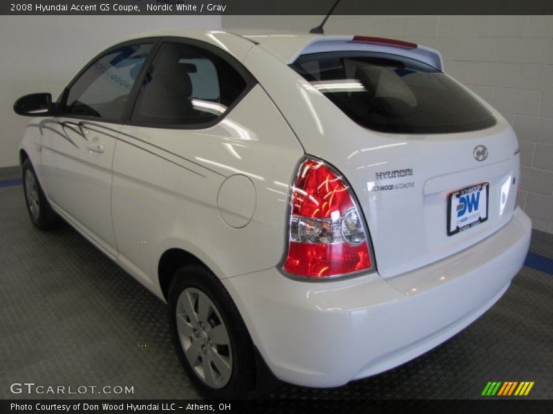 Nordic White / Gray 2008 Hyundai Accent GS Coupe