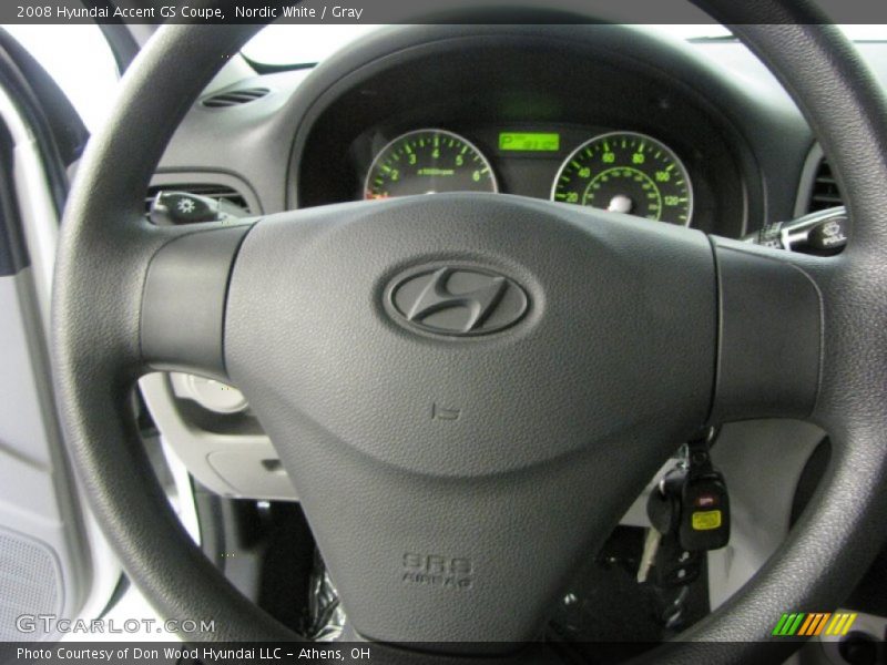 Nordic White / Gray 2008 Hyundai Accent GS Coupe