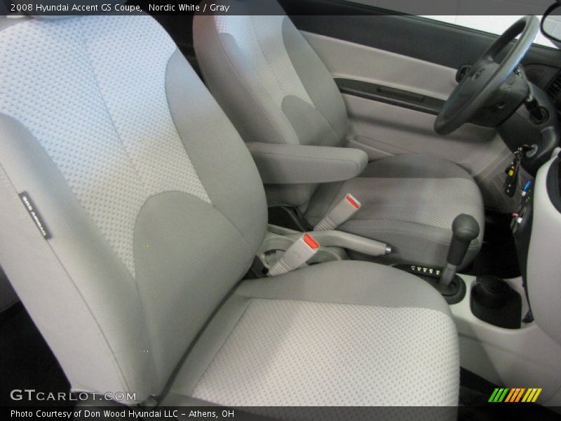 Nordic White / Gray 2008 Hyundai Accent GS Coupe