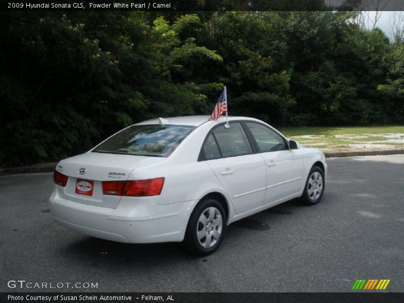 Powder White Pearl / Camel 2009 Hyundai Sonata GLS