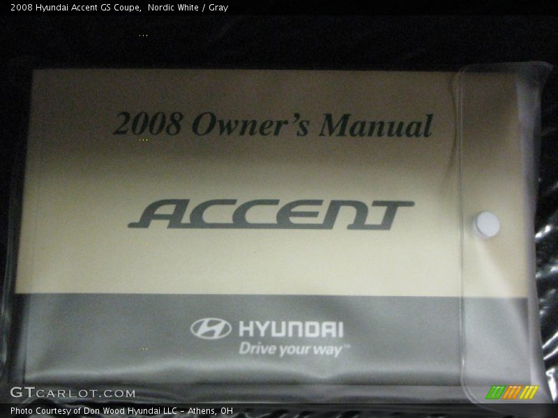 Nordic White / Gray 2008 Hyundai Accent GS Coupe