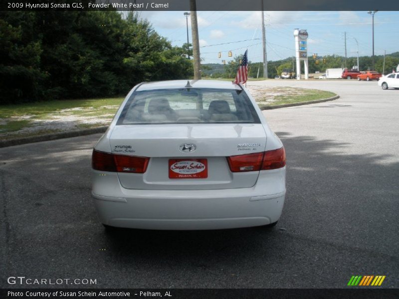Powder White Pearl / Camel 2009 Hyundai Sonata GLS