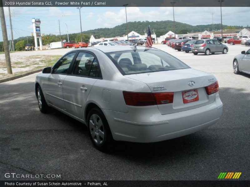 Powder White Pearl / Camel 2009 Hyundai Sonata GLS