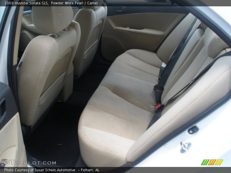 Powder White Pearl / Camel 2009 Hyundai Sonata GLS