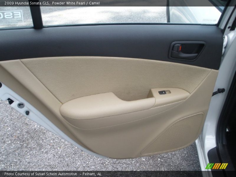 Powder White Pearl / Camel 2009 Hyundai Sonata GLS