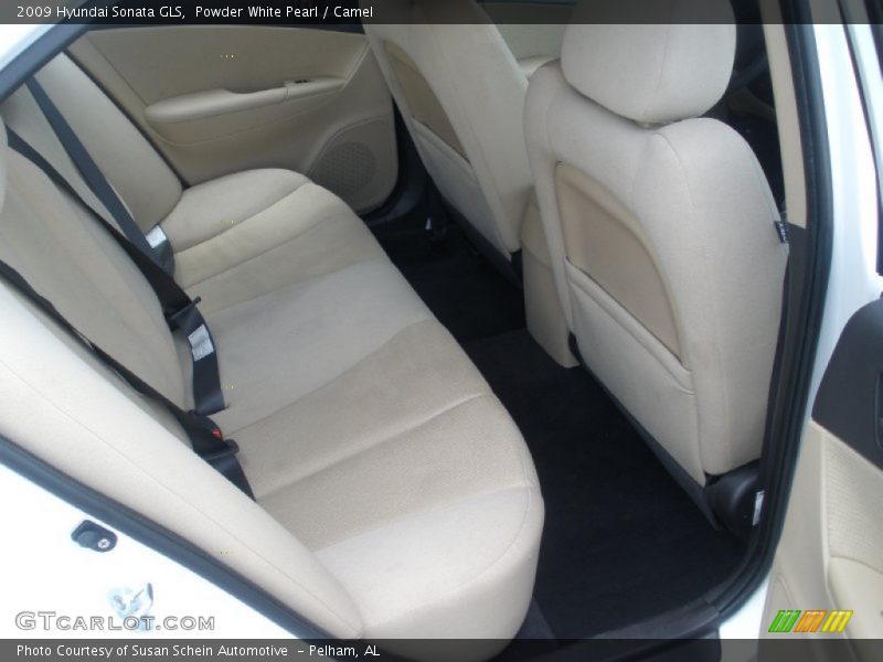 Powder White Pearl / Camel 2009 Hyundai Sonata GLS