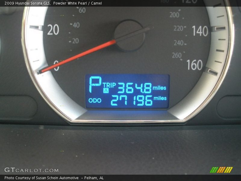 Powder White Pearl / Camel 2009 Hyundai Sonata GLS