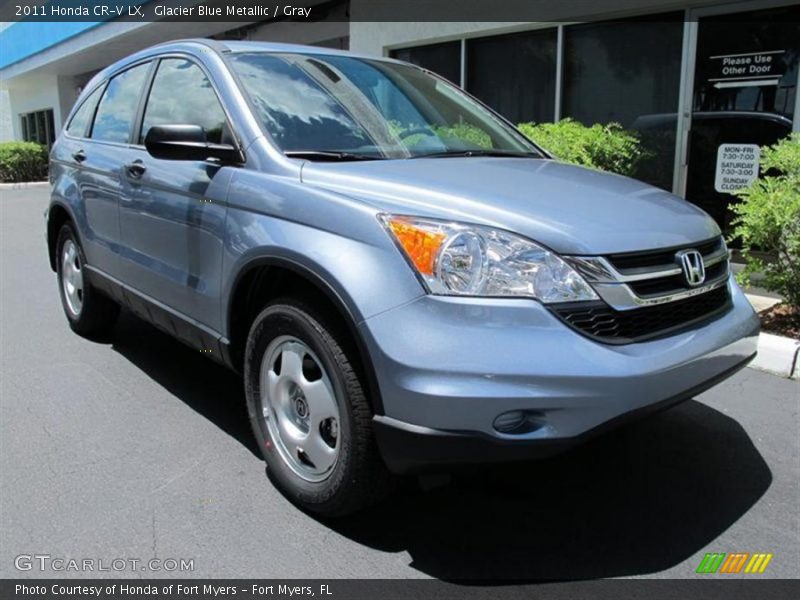 Glacier Blue Metallic / Gray 2011 Honda CR-V LX