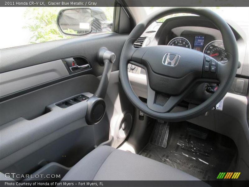 Glacier Blue Metallic / Gray 2011 Honda CR-V LX