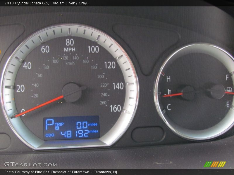 Radiant Silver / Gray 2010 Hyundai Sonata GLS