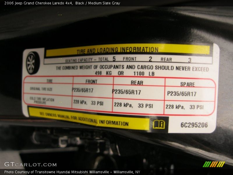 Black / Medium Slate Gray 2006 Jeep Grand Cherokee Laredo 4x4