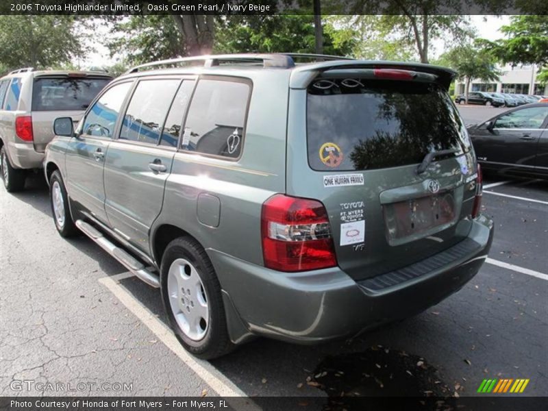 Oasis Green Pearl / Ivory Beige 2006 Toyota Highlander Limited