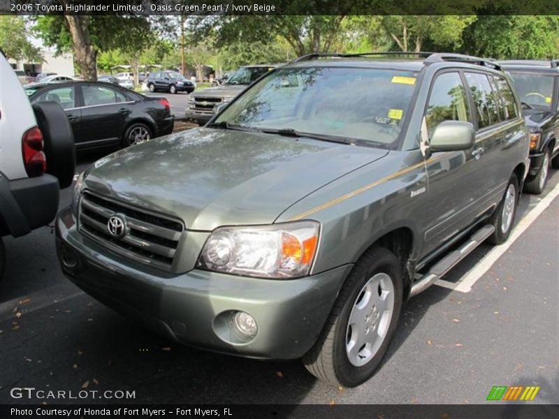 Oasis Green Pearl / Ivory Beige 2006 Toyota Highlander Limited