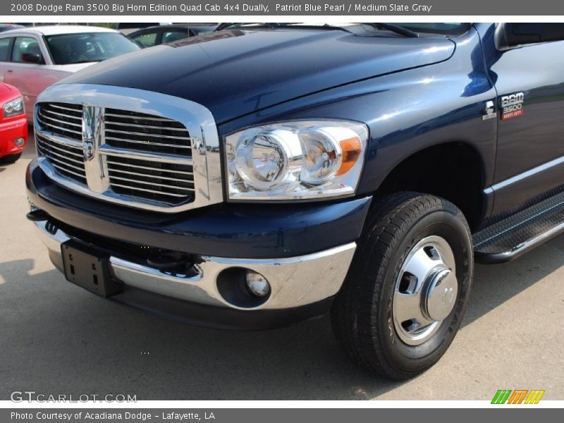 Patriot Blue Pearl / Medium Slate Gray 2008 Dodge Ram 3500 Big Horn Edition Quad Cab 4x4 Dually