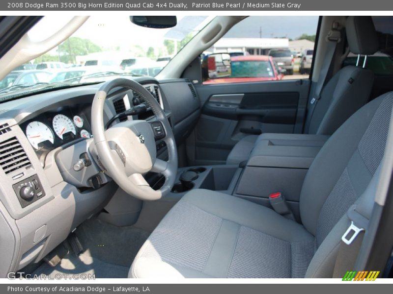 Patriot Blue Pearl / Medium Slate Gray 2008 Dodge Ram 3500 Big Horn Edition Quad Cab 4x4 Dually