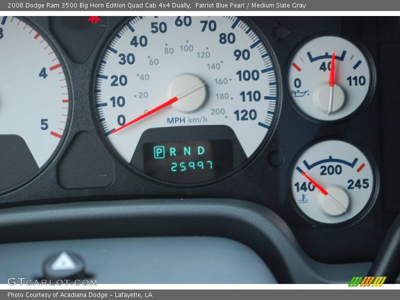 Patriot Blue Pearl / Medium Slate Gray 2008 Dodge Ram 3500 Big Horn Edition Quad Cab 4x4 Dually