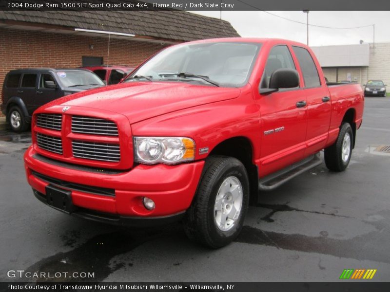 Flame Red / Dark Slate Gray 2004 Dodge Ram 1500 SLT Sport Quad Cab 4x4