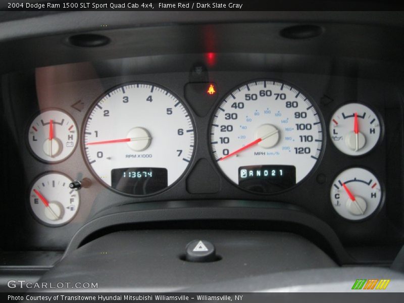 Flame Red / Dark Slate Gray 2004 Dodge Ram 1500 SLT Sport Quad Cab 4x4