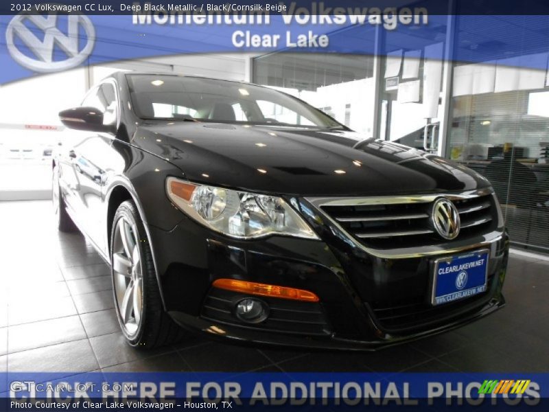 Deep Black Metallic / Black/Cornsilk Beige 2012 Volkswagen CC Lux