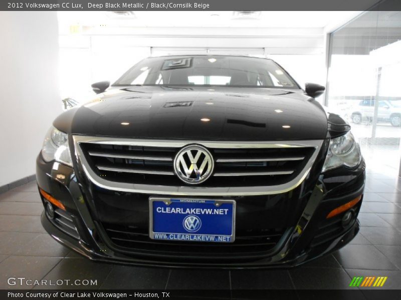 Deep Black Metallic / Black/Cornsilk Beige 2012 Volkswagen CC Lux