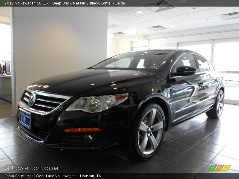 Deep Black Metallic / Black/Cornsilk Beige 2012 Volkswagen CC Lux