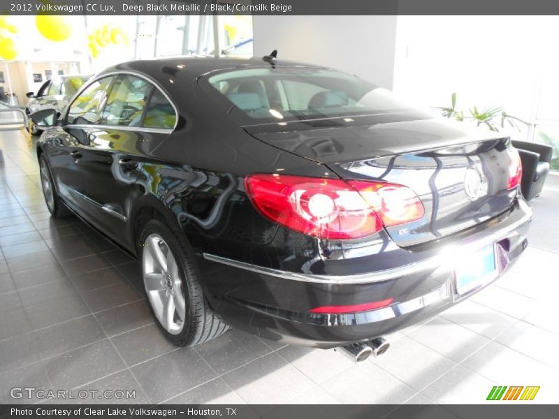 Deep Black Metallic / Black/Cornsilk Beige 2012 Volkswagen CC Lux