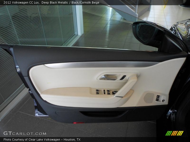 Deep Black Metallic / Black/Cornsilk Beige 2012 Volkswagen CC Lux