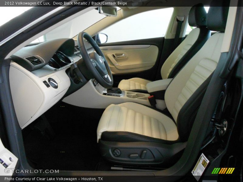 Deep Black Metallic / Black/Cornsilk Beige 2012 Volkswagen CC Lux