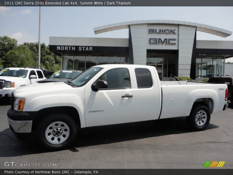 Summit White / Dark Titanium 2011 GMC Sierra 1500 Extended Cab 4x4