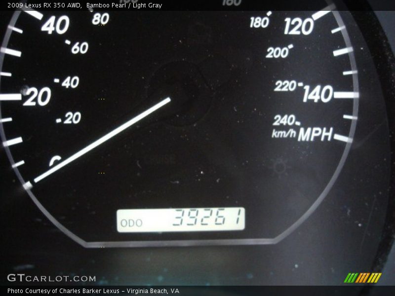 Bamboo Pearl / Light Gray 2009 Lexus RX 350 AWD