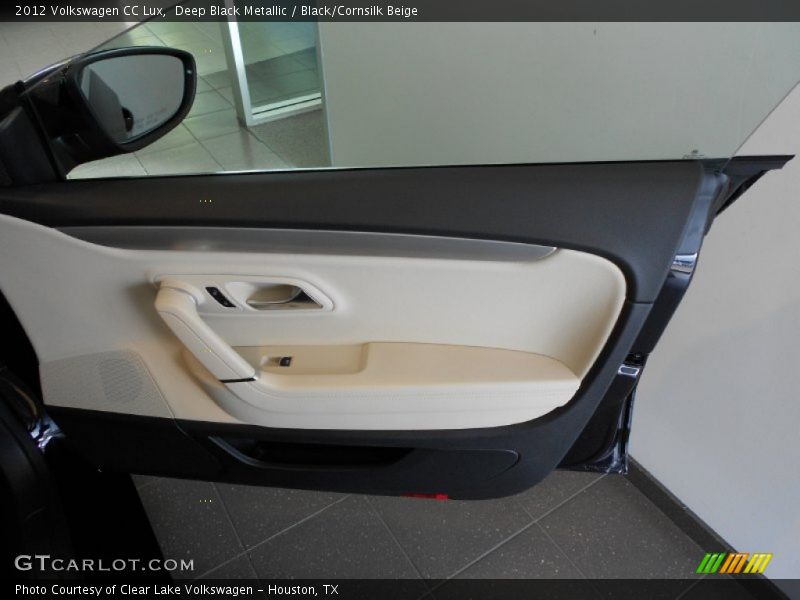 Deep Black Metallic / Black/Cornsilk Beige 2012 Volkswagen CC Lux