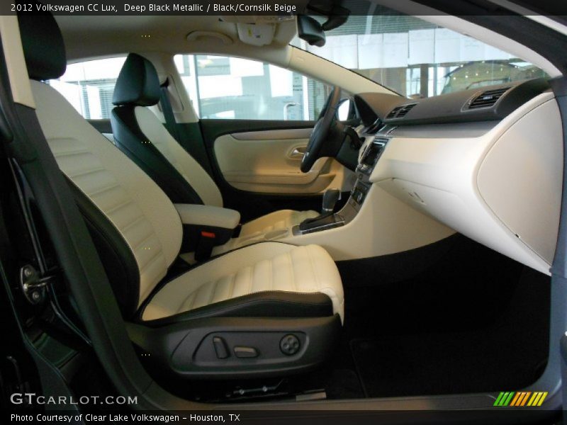 Deep Black Metallic / Black/Cornsilk Beige 2012 Volkswagen CC Lux
