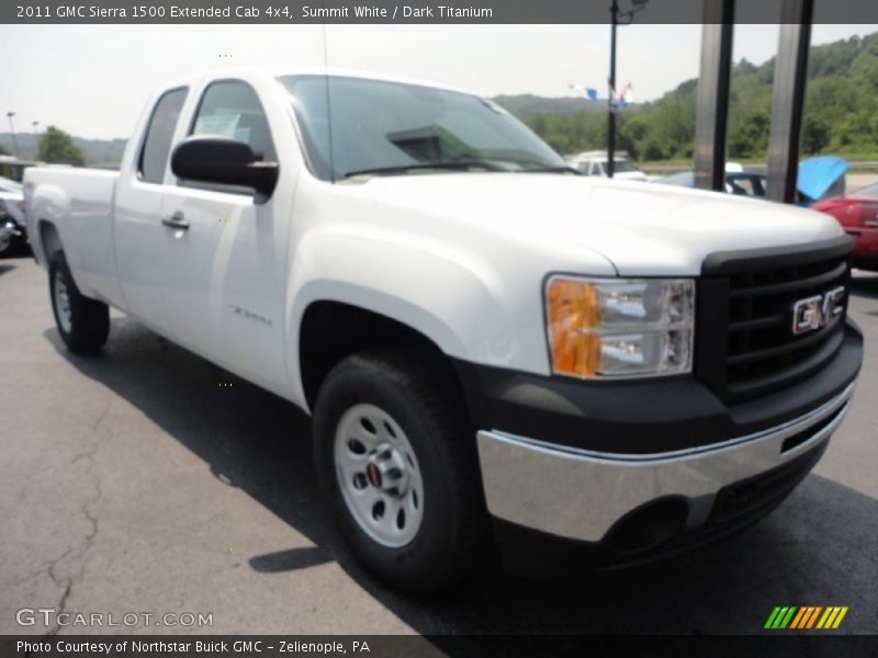 Summit White / Dark Titanium 2011 GMC Sierra 1500 Extended Cab 4x4