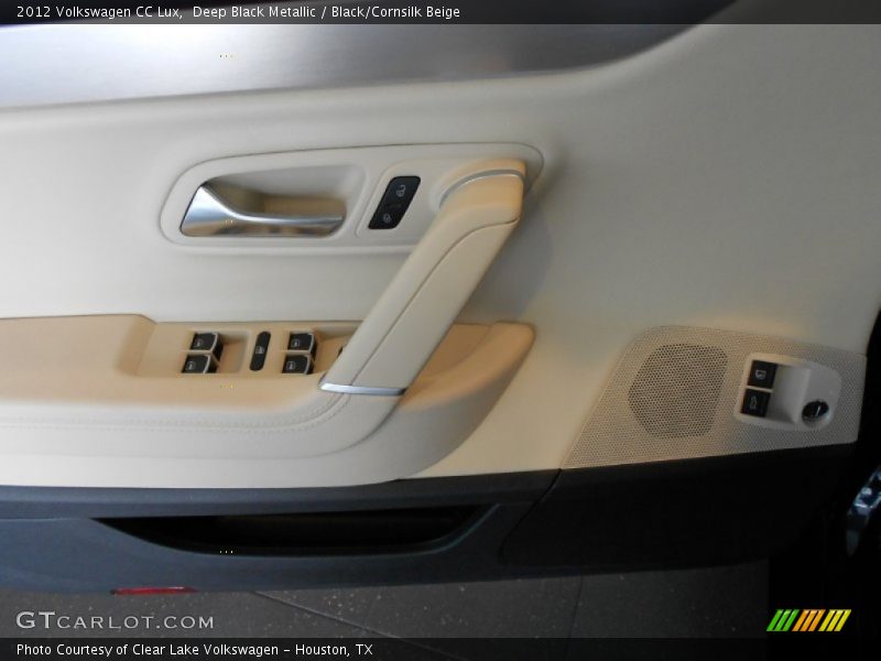Deep Black Metallic / Black/Cornsilk Beige 2012 Volkswagen CC Lux