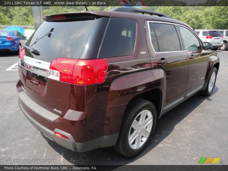 Merlot Jewel Metallic / Jet Black 2011 GMC Terrain SLT AWD