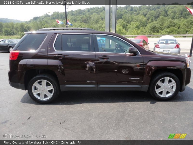 Merlot Jewel Metallic / Jet Black 2011 GMC Terrain SLT AWD
