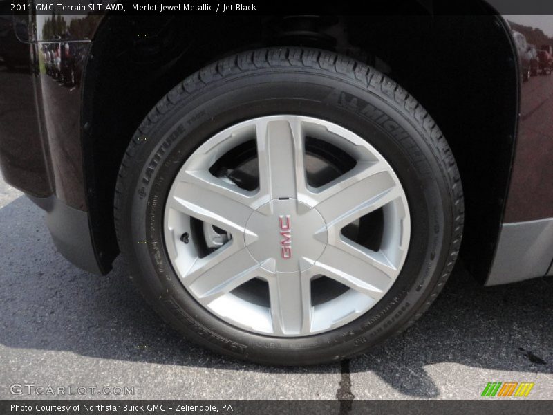 Merlot Jewel Metallic / Jet Black 2011 GMC Terrain SLT AWD