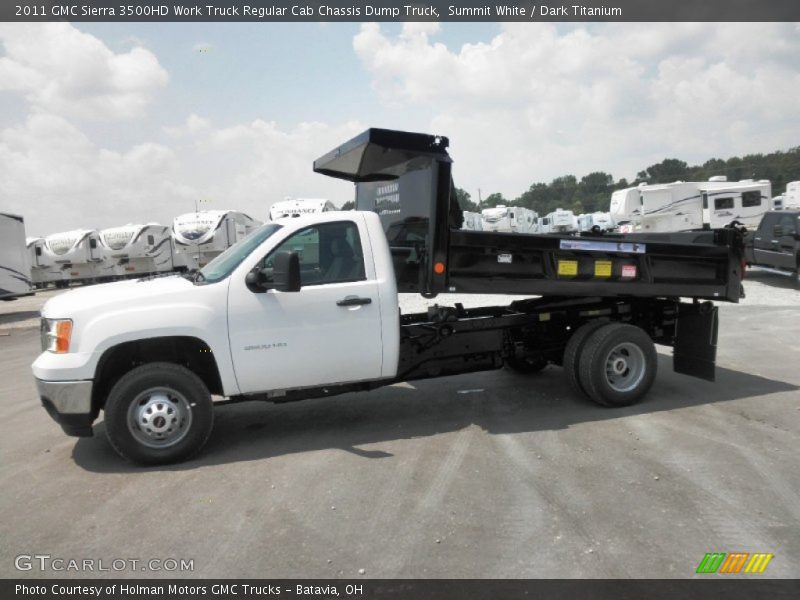  2011 Sierra 3500HD Work Truck Regular Cab Chassis Dump Truck Summit White