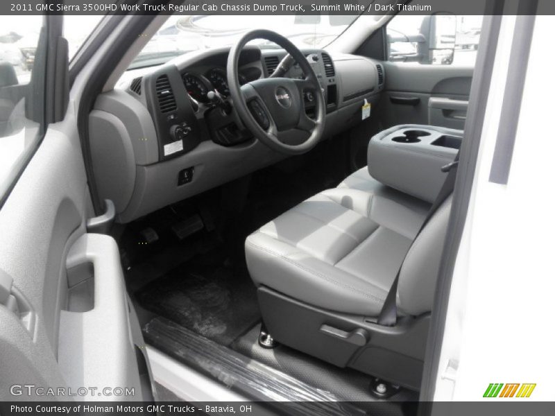  2011 Sierra 3500HD Work Truck Regular Cab Chassis Dump Truck Dark Titanium Interior