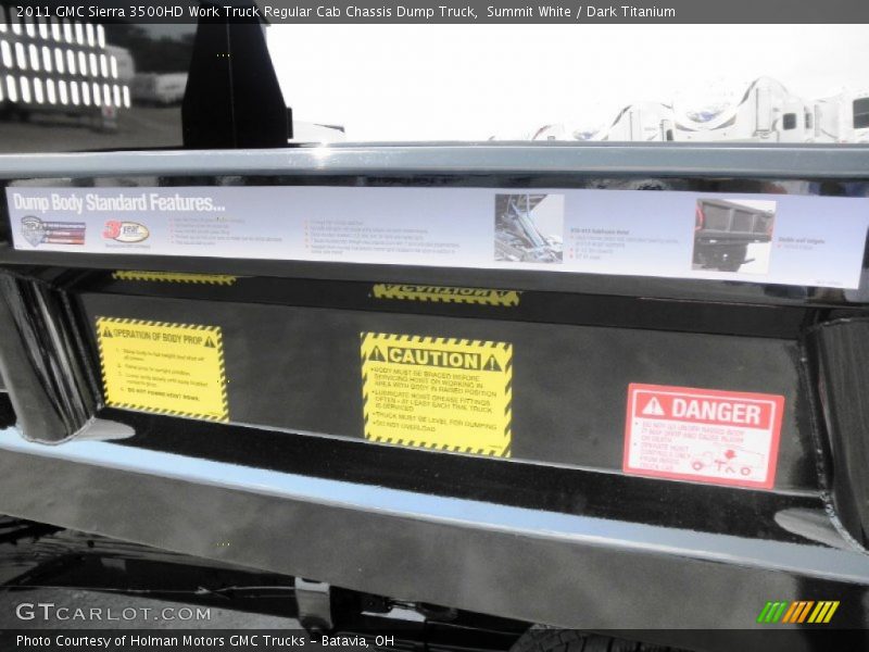 Summit White / Dark Titanium 2011 GMC Sierra 3500HD Work Truck Regular Cab Chassis Dump Truck