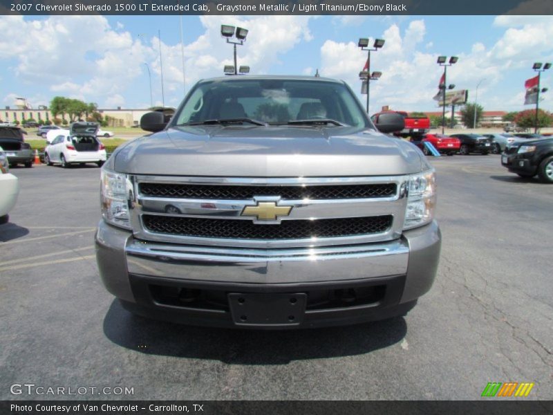 Graystone Metallic / Light Titanium/Ebony Black 2007 Chevrolet Silverado 1500 LT Extended Cab