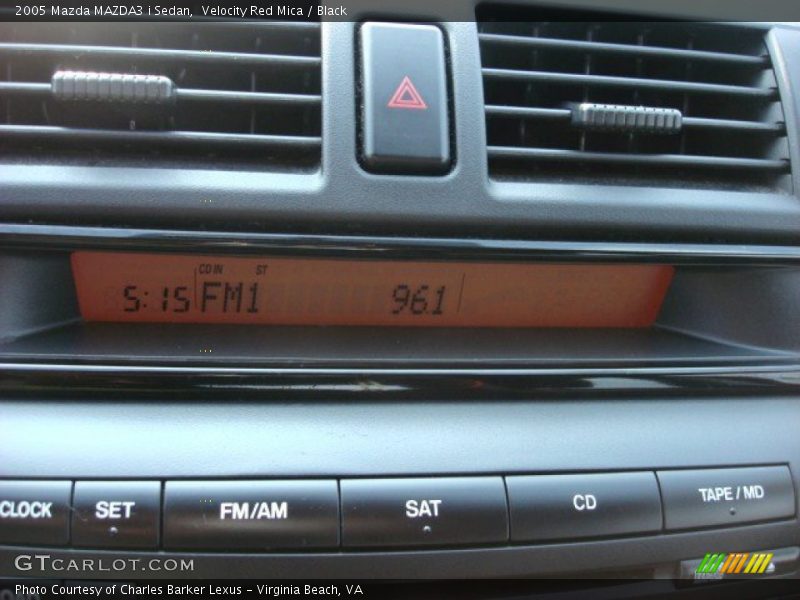 Velocity Red Mica / Black 2005 Mazda MAZDA3 i Sedan