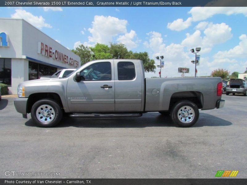Graystone Metallic / Light Titanium/Ebony Black 2007 Chevrolet Silverado 1500 LT Extended Cab