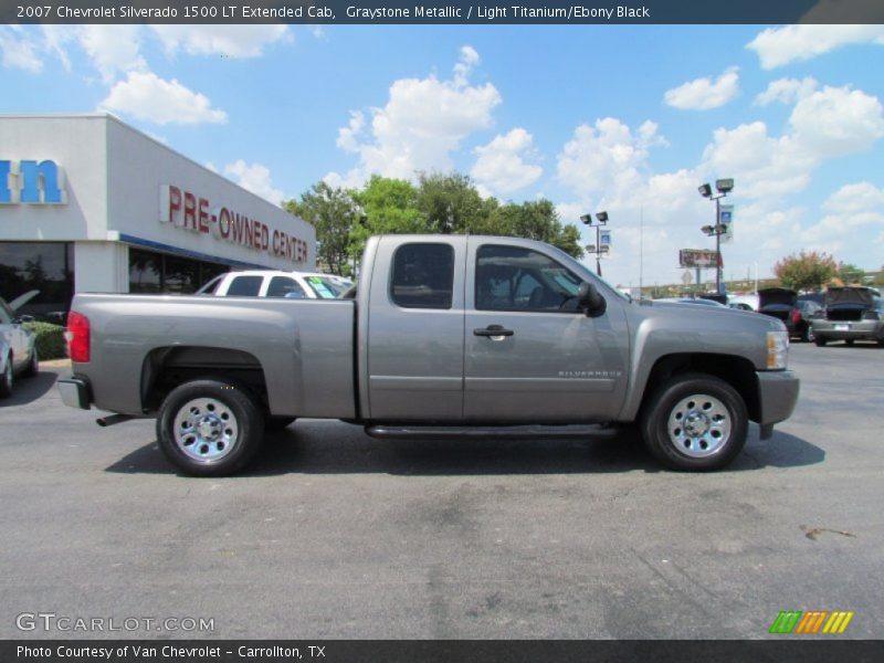 Graystone Metallic / Light Titanium/Ebony Black 2007 Chevrolet Silverado 1500 LT Extended Cab