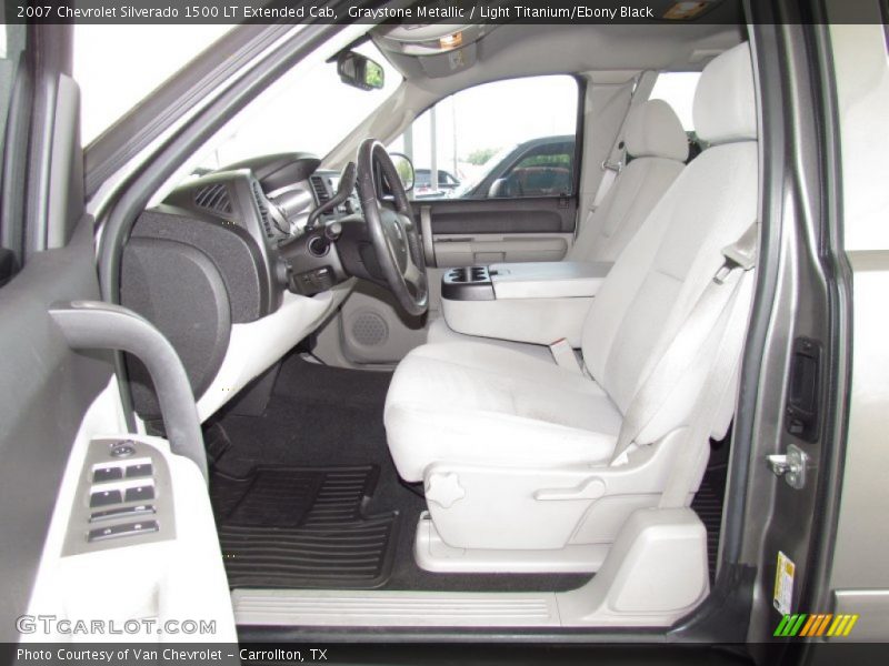  2007 Silverado 1500 LT Extended Cab Light Titanium/Ebony Black Interior