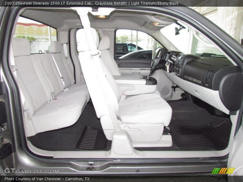  2007 Silverado 1500 LT Extended Cab Light Titanium/Ebony Black Interior