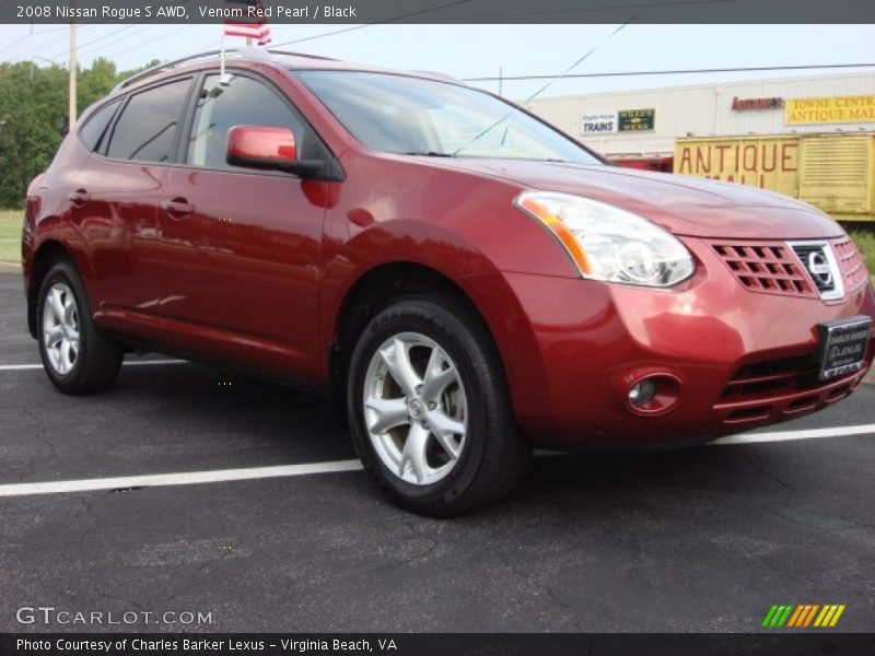 Venom Red Pearl / Black 2008 Nissan Rogue S AWD