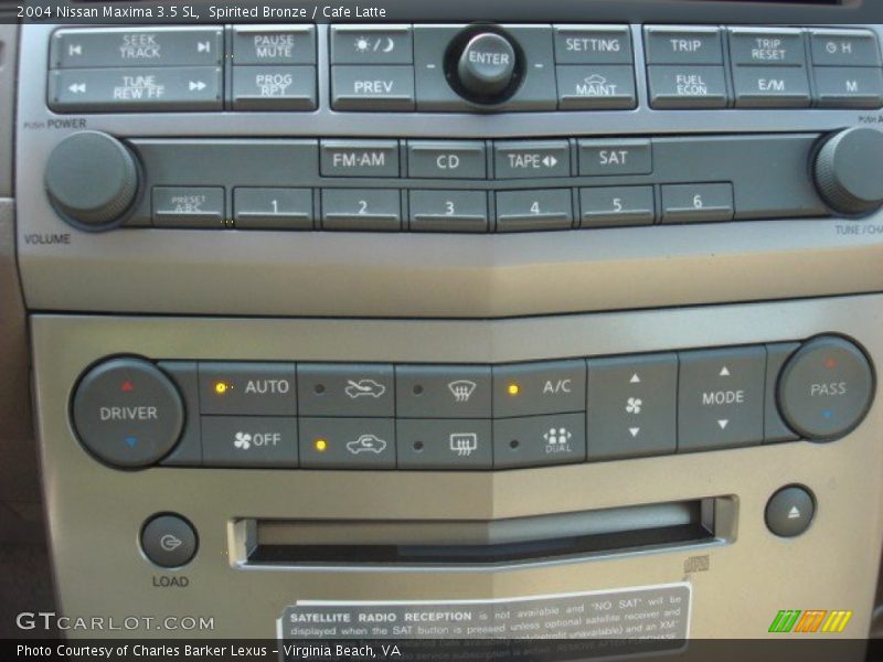 Spirited Bronze / Cafe Latte 2004 Nissan Maxima 3.5 SL